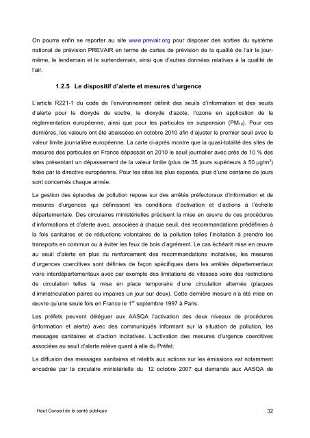 Pollution par les particules dans l'air ambiant - Haut Conseil de la ...