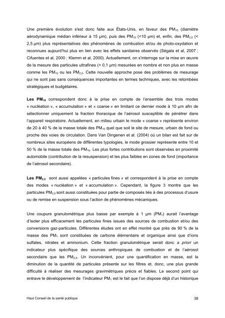 Pollution par les particules dans l'air ambiant - Haut Conseil de la ...