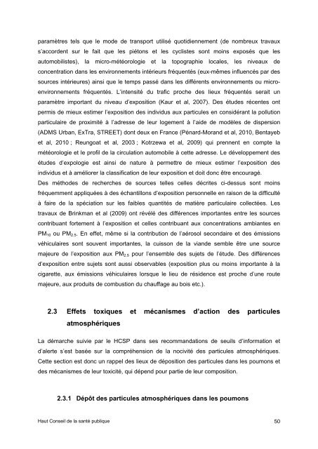 Pollution par les particules dans l'air ambiant - Haut Conseil de la ...