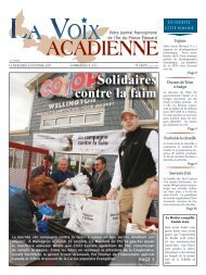 24 Octobre - La Voix acadienne