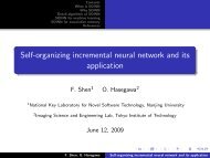 Self-organizing incremental neural network and its application