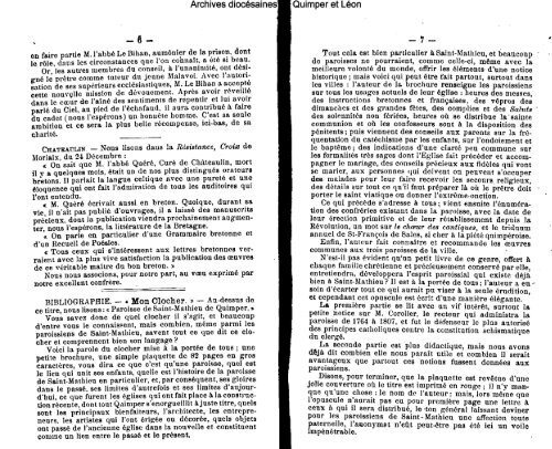 1899 - Diocèse de Quimper et du Léon