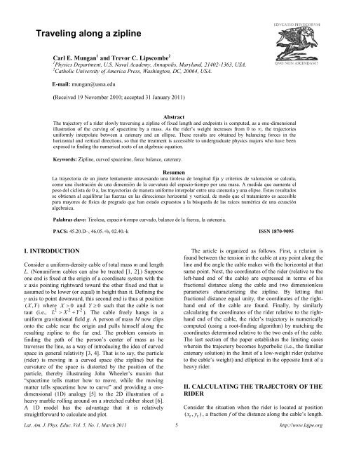 Traveling along a zipline