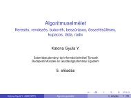 Algoritmuselmélet - BME Számítástudományi és Információelméleti ...