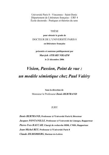 un modèle sémiotique chez Paul Valéry - TEL