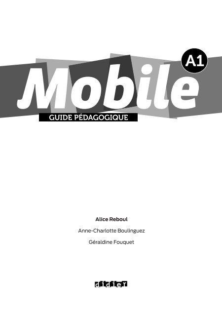 Mobile A1 Guide Pedagogique Editions Didier