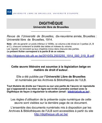 Bibliothèques de l'ULB sont accessibles à partir du site