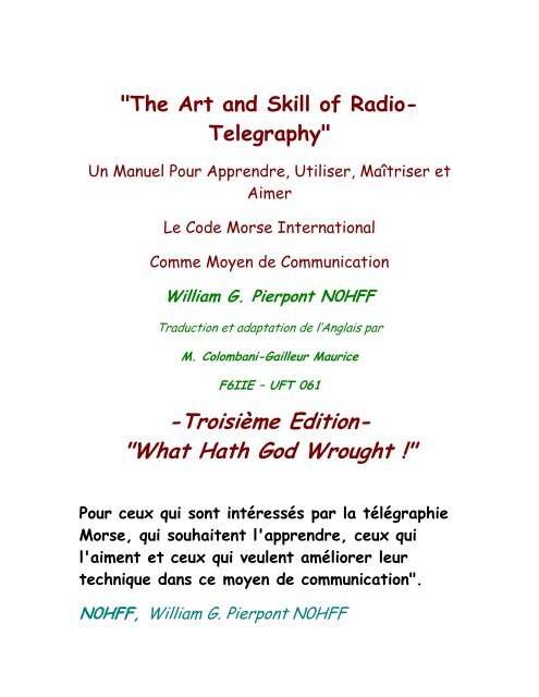 The Art and Skill of Radio - Radio Amateur du Québec