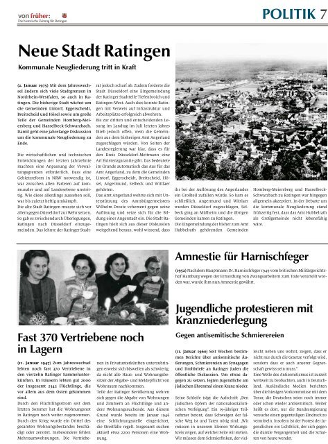 Historische Zeitung für die Stadt Ratingen