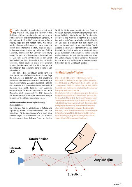 Multitouch-Tische: Analoge und digitale Welt Hand in Hand (Januar ...