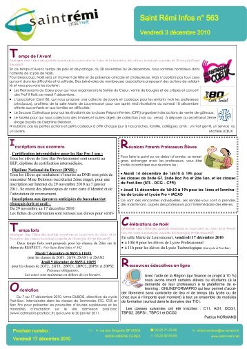 Saint Rémi Infos n° 563