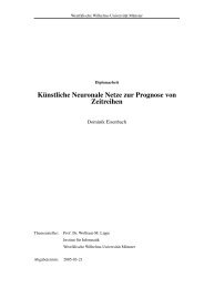 Künstliche Neuronale Netze zur Prognose von Zeitreihen