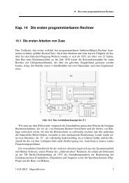 Kap. 14 Die ersten programmierbaren Rechner