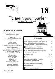 Téléchargez le bulletin n°18 - Ta Main Pour Parler (TMPP)