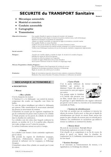 14.Sécurité du transport sanitaire - Formation ambulancier