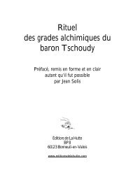 Rituel des grades alchimiques du baron Tschoudy - Editions de La ...