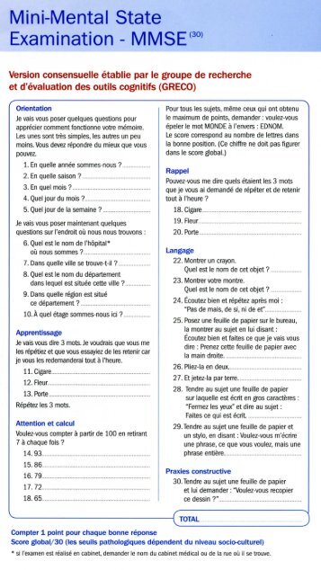 Mini-Mental State Examination - MMSE'”