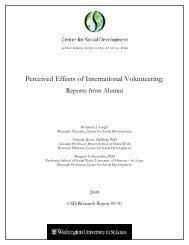 Perceived Effects of International Volunteering - Center for Social ...