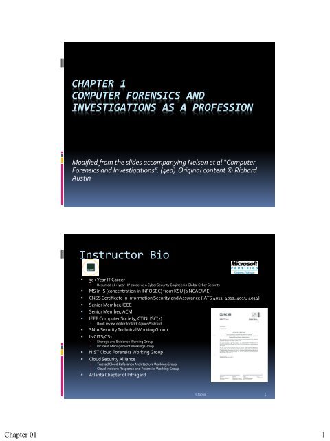 chapter 1 computer forensics and investigations as a profession