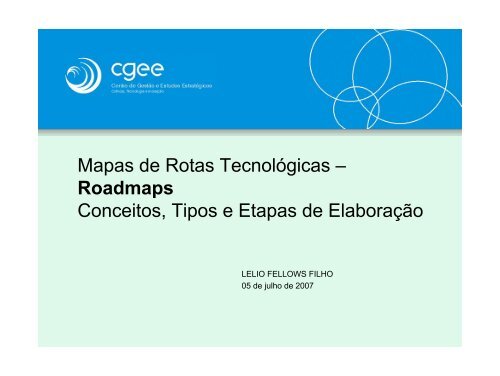 Mapas de Rotas Tecnológicas – Roadmaps Conceitos, Tipos ... - Inpe