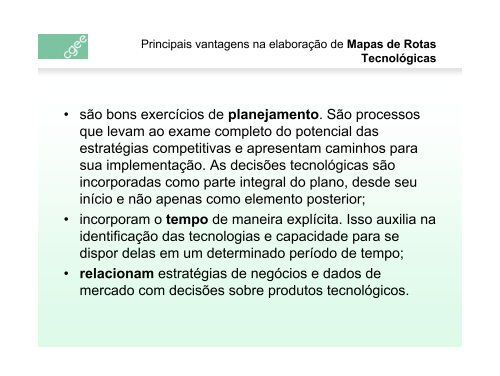 Mapas de Rotas Tecnológicas – Roadmaps Conceitos, Tipos ... - Inpe