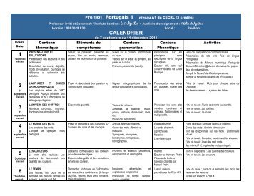 CALENDRIER - Teia Portuguesa