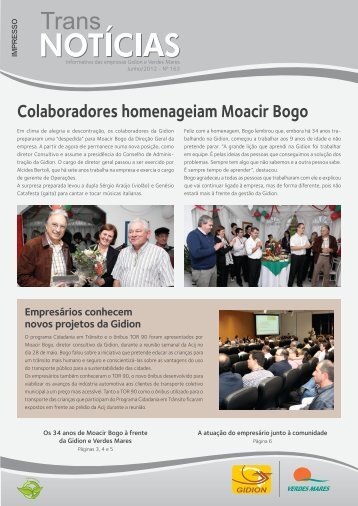 Colaboradores homenageiam Moacir Bogo - Gidion