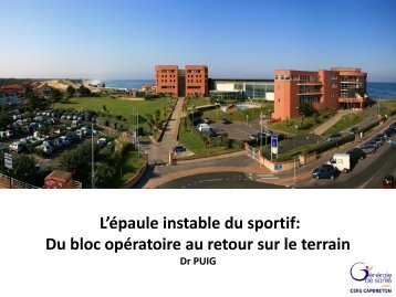 L'épaule instable du sportif