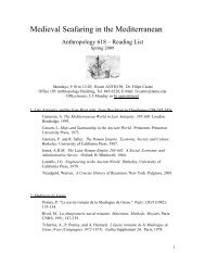 Medieval Seafaring in the Mediterranean - Nautical Archaeology at ...