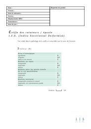 C oiffe des rotateurs / épaule I.F.U. (Indice Fonctionnel ... - Cofemer