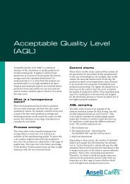 Acceptable Quality Level (AQL) - Ansell Healthcare Europe
