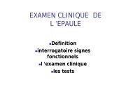 EXAMEN CLINIQUE DE L 'EPAULE - IRBMS