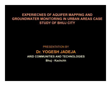 experiecnes of aquifer mapping and groundwater monitoring in