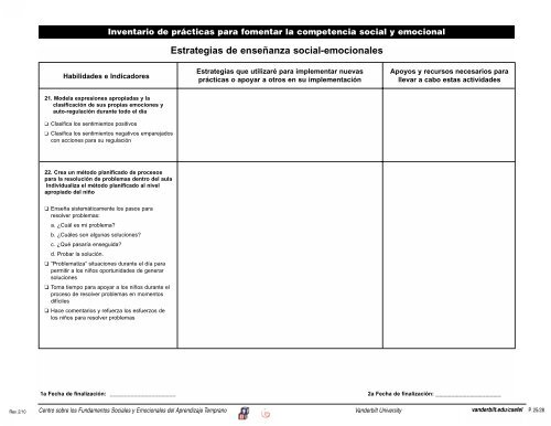 Centro sobre los Fundamentos Sociales y Emocionales del ...