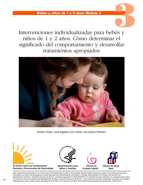 Intervenciones individualizadas para bebés y niños de 1 y 2 años ...