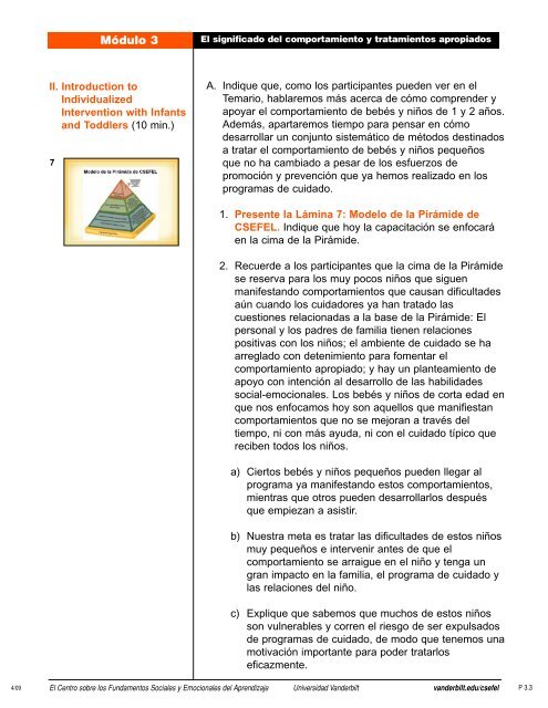 Intervenciones individualizadas para bebés y niños de 1 y 2 años ...