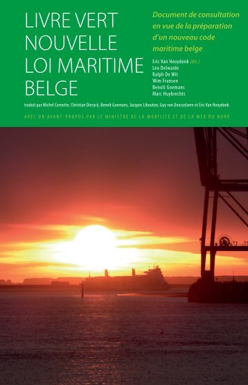 LIVRE VERT nOUVELLE LOI MARITIME BELGE