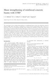 Shear strengthening of reinforced concrete beams with CFRP
