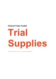 Trial Supplies Guide (PDF, 561 KB) - Clinical Trials Toolkit