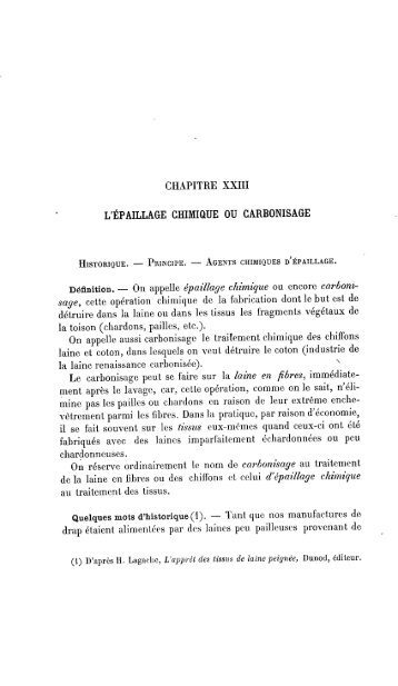 L'ÉPAILLAGE CHIMIQUE OU CARBONISAGE - Laines.be