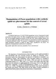 Manipulation of Praon populations with synthetic aphid sex ...