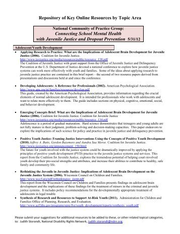 Repository of Key Online Resources - Center for School Mental Health