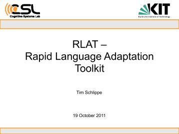 RLAT – Rapid Language Adaptation Toolkit