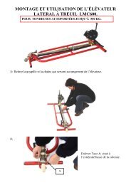 montage et utilisation de l'élévateur lateral à treuil lmc600.