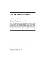 A new yield function for geomaterials. - Ingegneria - Università degli ...