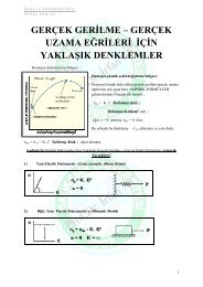 GERÇEK GERİLME – GERÇEK UZAMA EĞRİLERİ İÇİN YAKLAŞIK ...