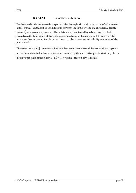 iter structural design criteria for in-vessel components (sdc-ic)