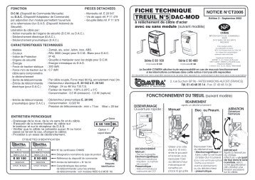 TREUIL N°5 DAC-MOD FICHE TECHNIQUE - Barbier