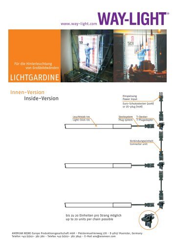 Lichtgardine Datenblatt - American Neons