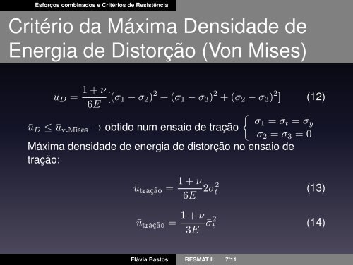 Nota de aula 14 - Esforços combinados e Critérios de Resistência ...